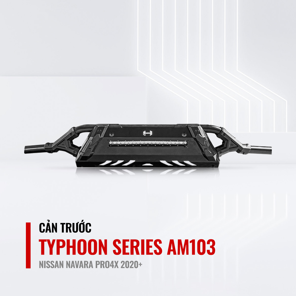 AM103-Navara-01-1.jpg Cản Trước Hamer Typhoon Series AM103 Cho Nissan Navara Pro4x 2020+
