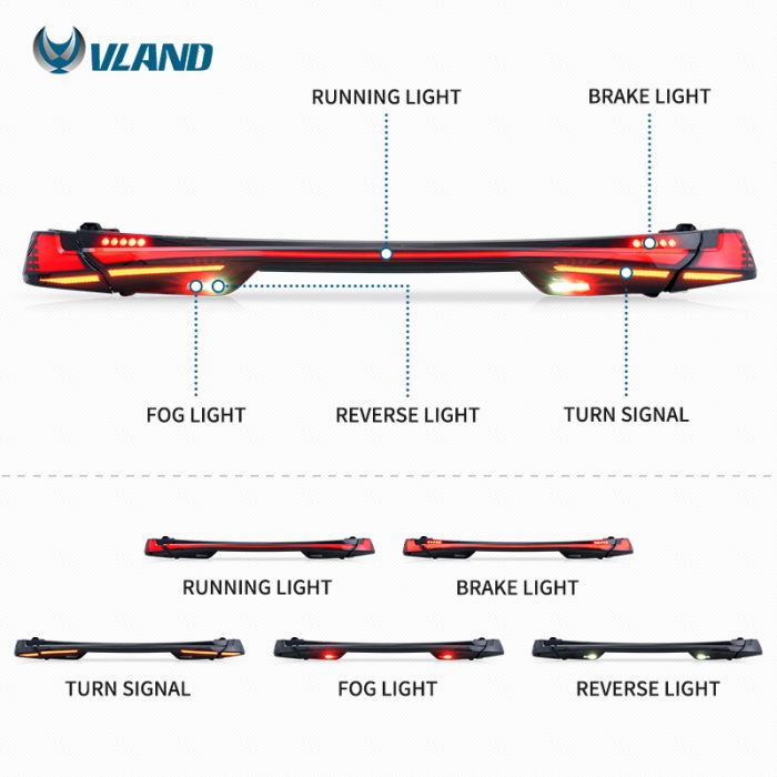 Đèn Hậu LED VLAND Cho Toyota Camry 2025-2026 – Xi Nhan Tuần Tự — ảnh 2