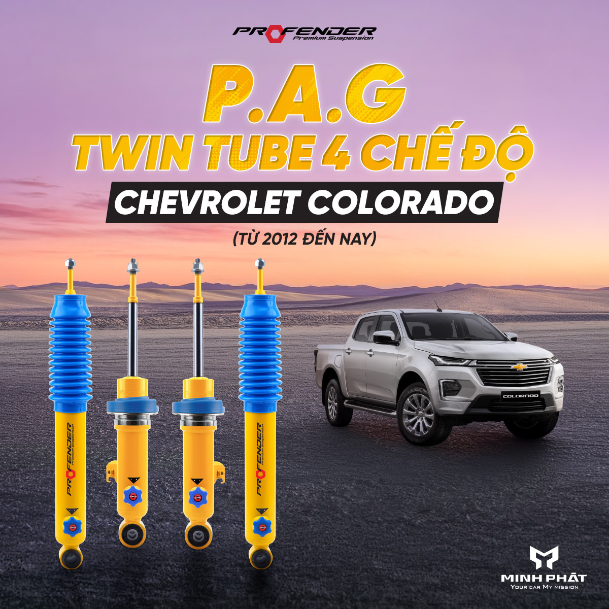 PAG-Colorado.jpg Phuộc Giảm Xóc Profender PAG 4 Chế Độ Cho Chevrolet Colorado