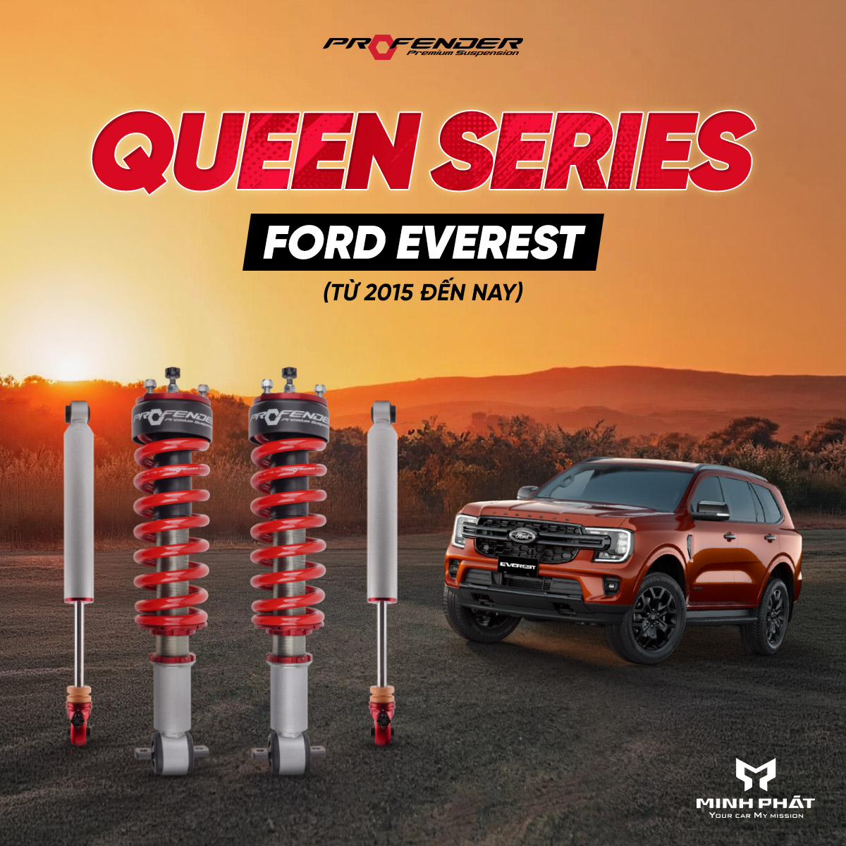 Queen-Series-Everest.jpg Phuộc Giảm Xóc Profender Queen Series Cho Ford Everest