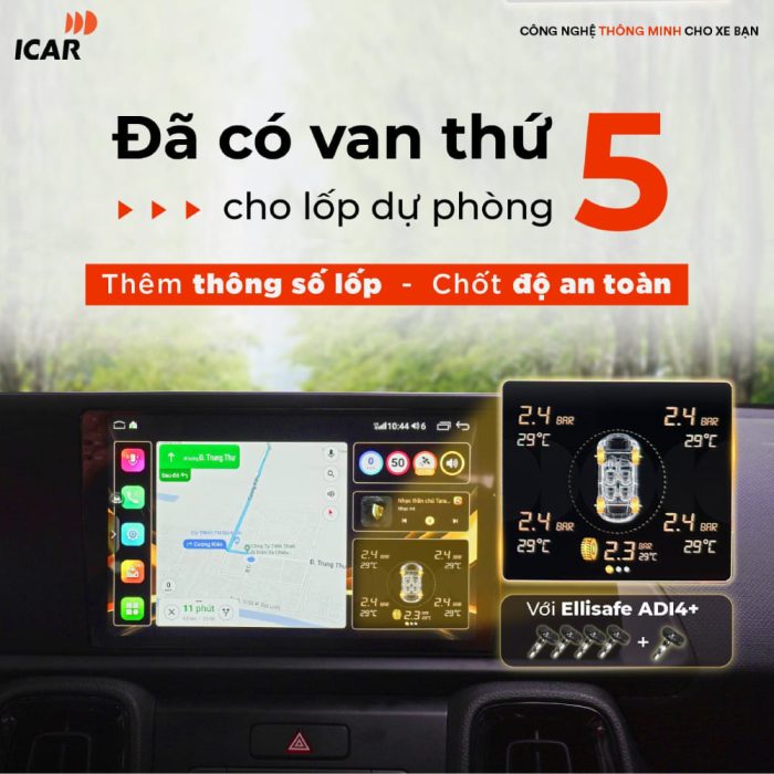 Cảm biến áp suất lốp ICAR Ellisafe ADI4+