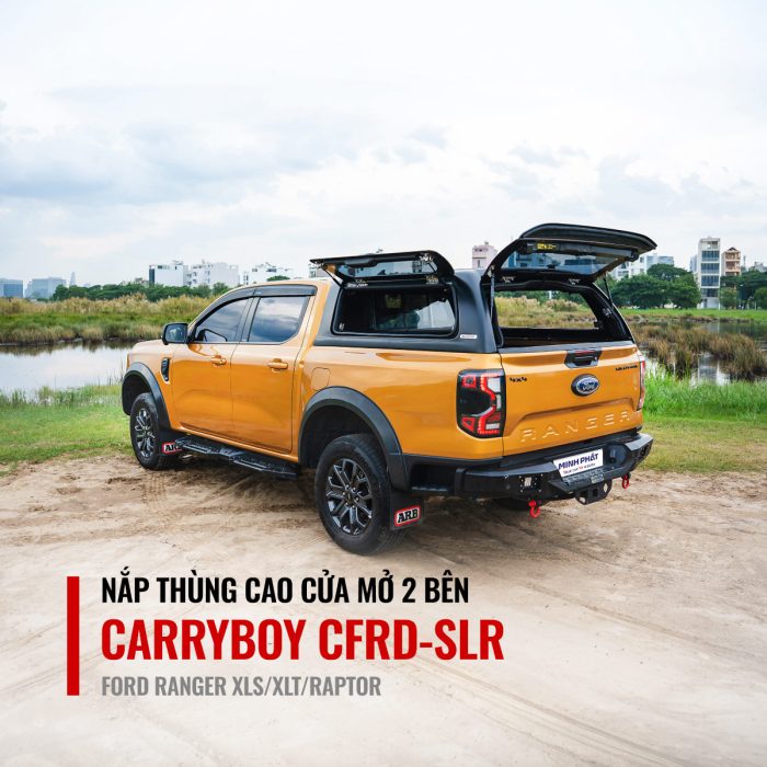 Nắp thùng cao cửa mở 2 bên Carryboy CFRD-SLR cho Ford Ranger XLS/XLT/Raptor